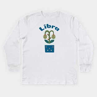 Libra-Zodiac Lovely Universe tree Kids Long Sleeve T-Shirt